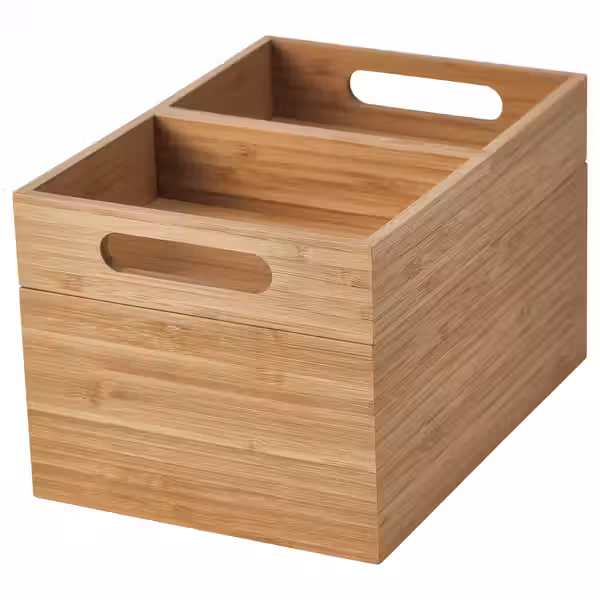DRAGAN Набор коробок, 3 шт. - бамбук 23x17x14 см - фото 1