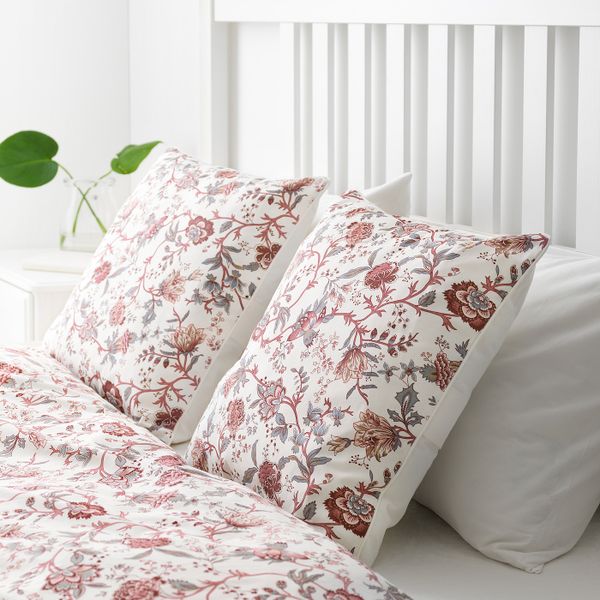 Подушка, белый/розовый 50x50 см IKEA SPRÄNGÖRT СПРЭНГОРТ 803.957.62 - фото 4