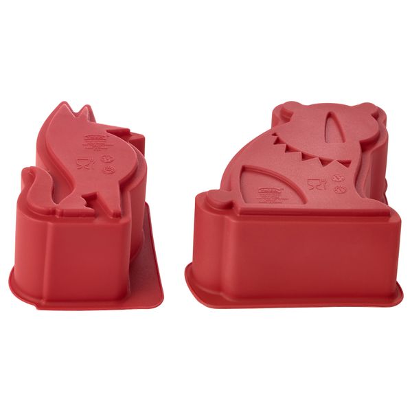 Форма для выпечки, 2 предмета БАКГЛАД, зверюшка красный - фото 1