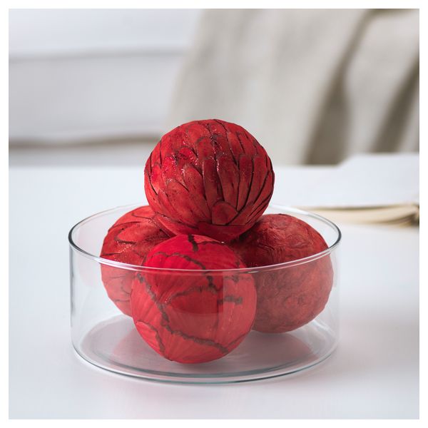 Украшение, шар СОМЛИГ, красный - схема-чертеж с размерами