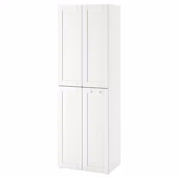SMÅSTAD Гардероб - белый с рамой/с 2 платяными штангами 60x42x181 см - фото 1