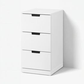 NORDLI Комод с 3 ящиками - белый 40x76 см