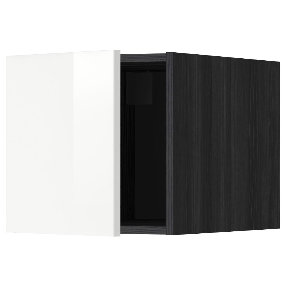 Верхний шкаф МЕТОД, черный, Рингульт белый (40x40 см) - схема-чертеж с размерами