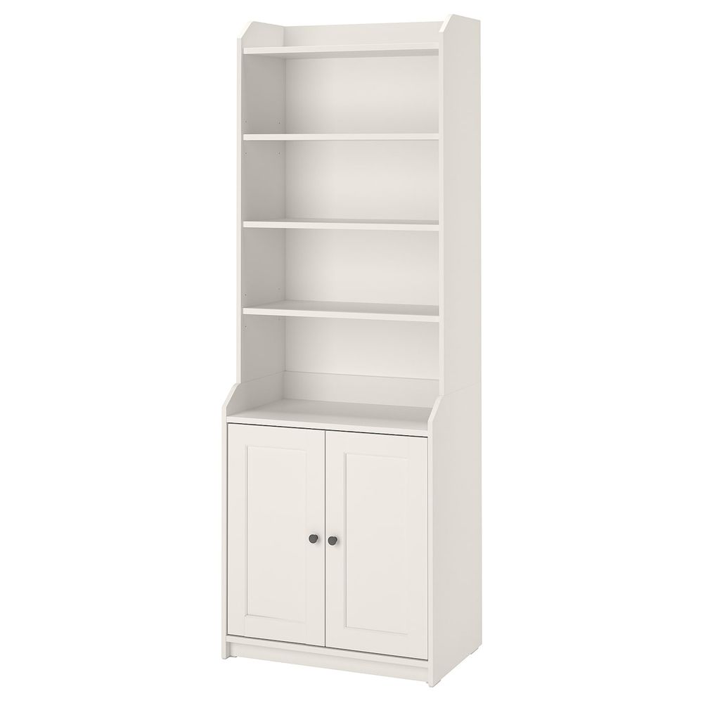Шкаф высокий,2дверный, белый 70x199 см IKEA HAUGA ХАУГА 504.150.59 - фото 1
