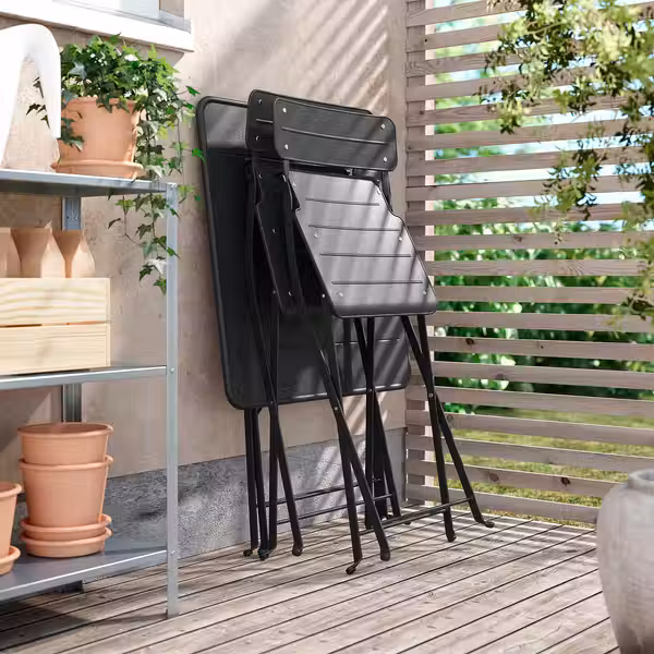 SUNDSÖ СУНДСЁ Стол - антрацит для сада 65x65 см - фото 4