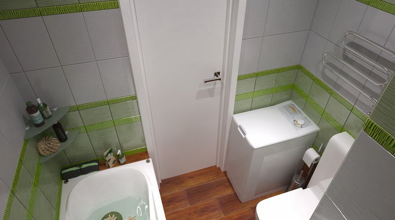Маленькая ванная комната. Дизайн с душевой кабиной