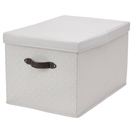 Коробка с крышкой, серый/с рисунком 35x50x30 см IKEA BLÄDDRARE БЛЭДДРАРЕ 504.744.02