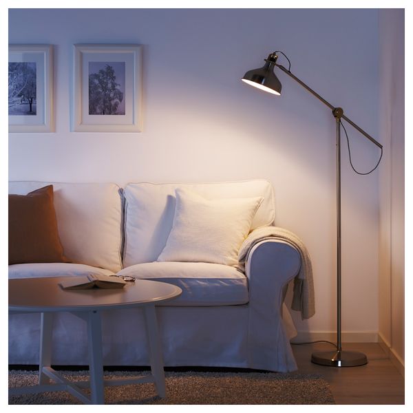 Светильник напольный для чтения РАНАРП, никелированный - схема-чертеж с размерами