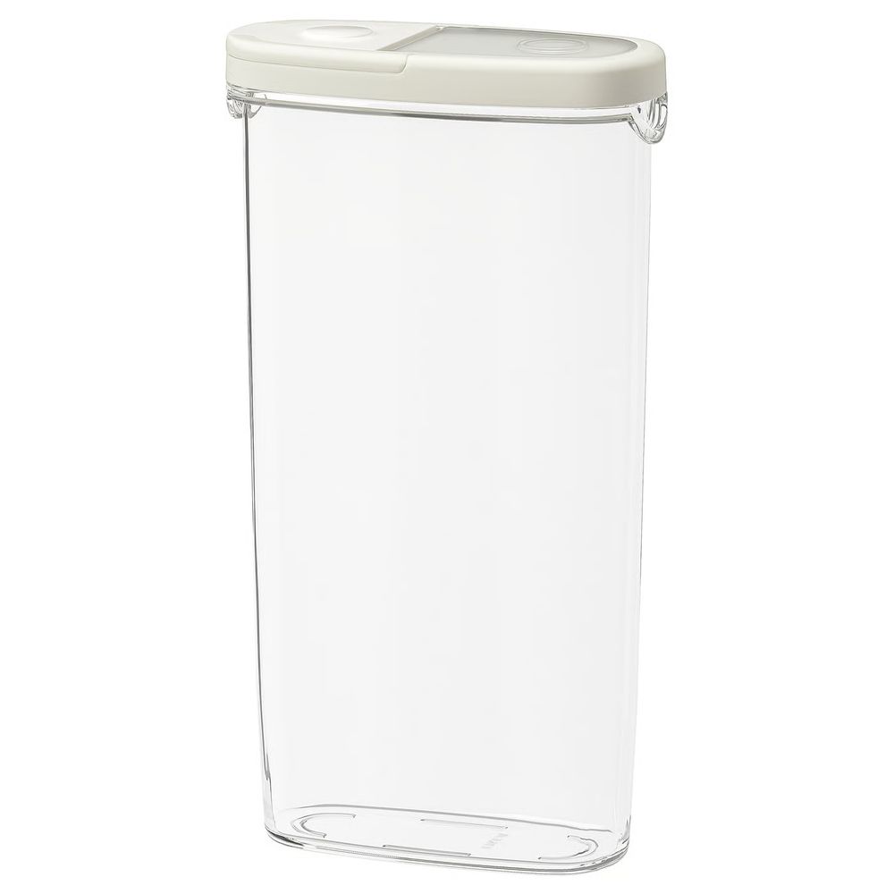 IKEA 365+ Контейнер+крышка д/сухих продуктов - прозрачный/белый 2.3 л - фото 1