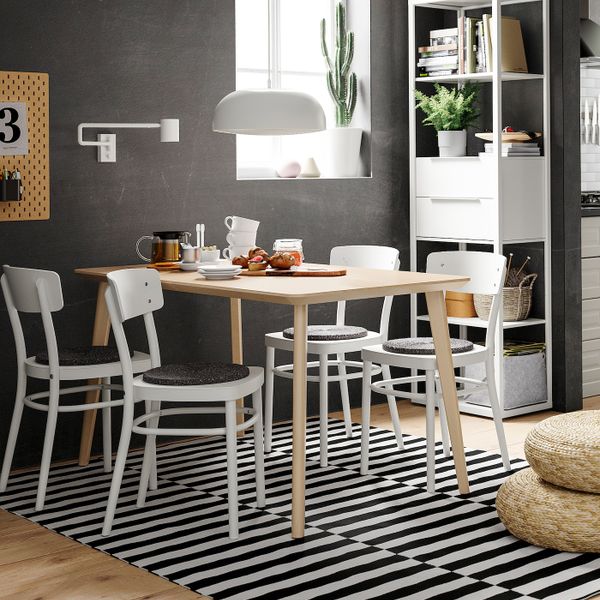 Стол, ясеневый шпон 140x78 см IKEA LISABO ЛИСАБО 203.612.27 - фото 2