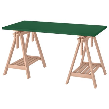 Стол, зеленый/бук 150x75 см IKEA LINNMON ЛИННМОН / FINNVARD ФИНВАРД 193.360.74