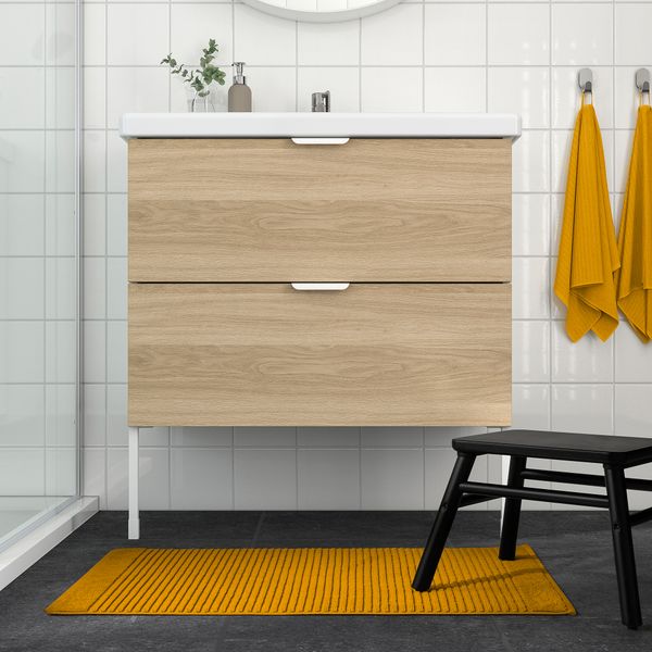 IKEA в интерьере ванной - схема-чертеж с размерами