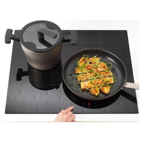 Индукционная варочная панель ФОЛКЛИГ, черный (58 см) - схема-чертеж с размерами