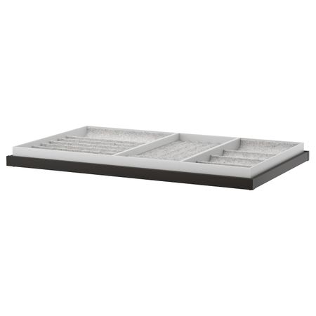 Выдвижная полка+вставка, черно-коричневый 100x58 см IKEA KOMPLEMENT КОМПЛИМЕНТ 892.495.25