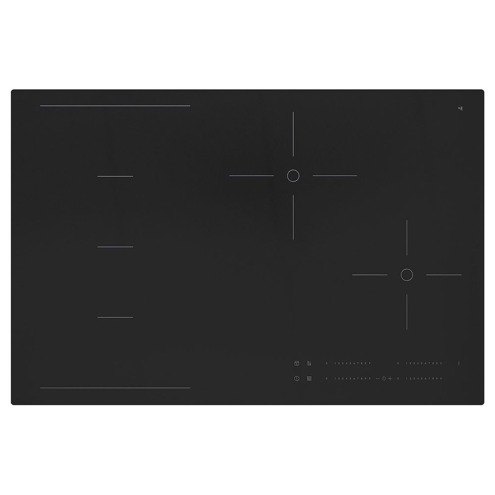 Индукционная панель, регулируемые зоны, черный 78 см IKEA HÖGKLASSIG ХОГКЛАССИГ 603.039.33 - фото 1