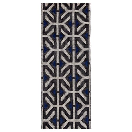 Ковер безворсовый ОВЕРАЛЛЬТ, черный (80x200 см)