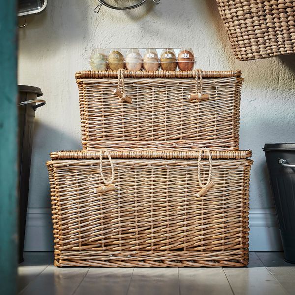 Коробка с крышкой, 2 шт., ива IKEA INSVEP ИНСВЕП 404.768.02 - фото 3