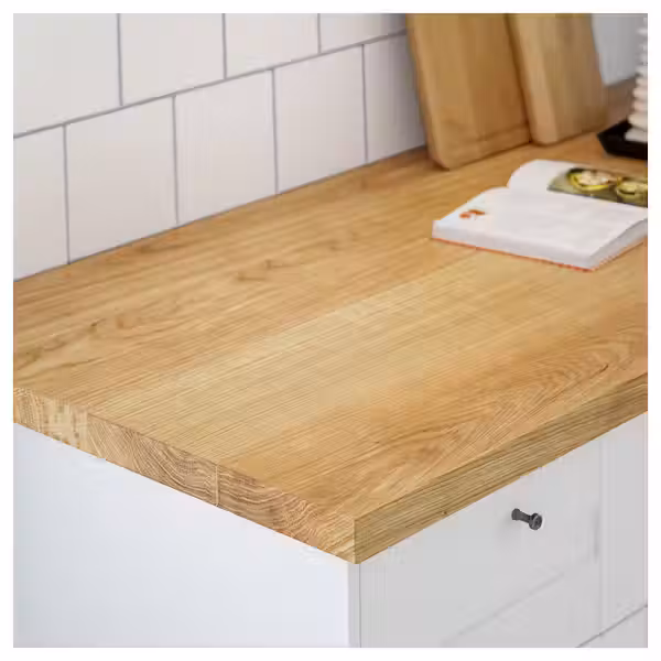 MÖLLEKULLA Столешница под заказ - дуб/шпон 30-45x3.8 см - фото 8