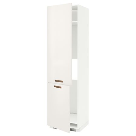 Высокий шкаф для холодильника/морозильника, 2 дверцы МЕТОД, белый, Мэрста белый (60x60x220 см)