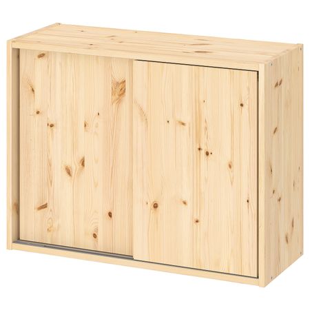 Шкаф с раздвижными дверцами, сосна 80x30x60 см IKEA IVAR ИВАР 504.943.96