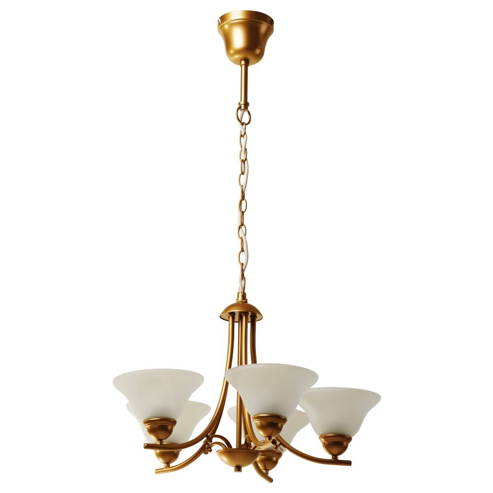 Подвесной светильник с 5 плафонами КАРЛАРП - схема-чертеж с размерами