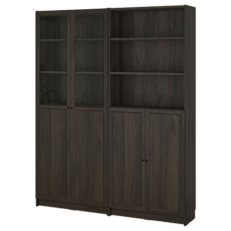 Стеллаж, панельные, стеклянные двери IKEA BILLY БИЛЛИ, OXBERG ОКСБЕРГ 795.818.64