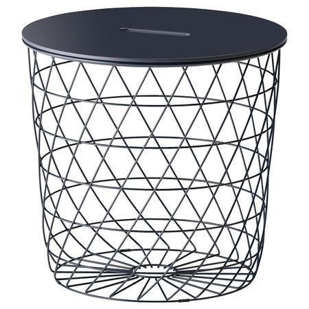 Столик с отделениями для хранения, темно-синий 44 см IKEA КВИСТБРУ 804.333.73