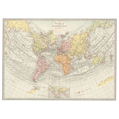 Холст, Историческая карта, 1881 200x140 см IKEA BJÖRKSTA БЬЁРКСТА 204.795.71