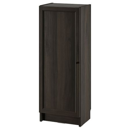 Стеллаж с дверью, темно-коричневый под дуб, 40x30x106 см IKEA BILLY БИЛЛИ, OXBERG ОКСБЕРГ 294.832.91