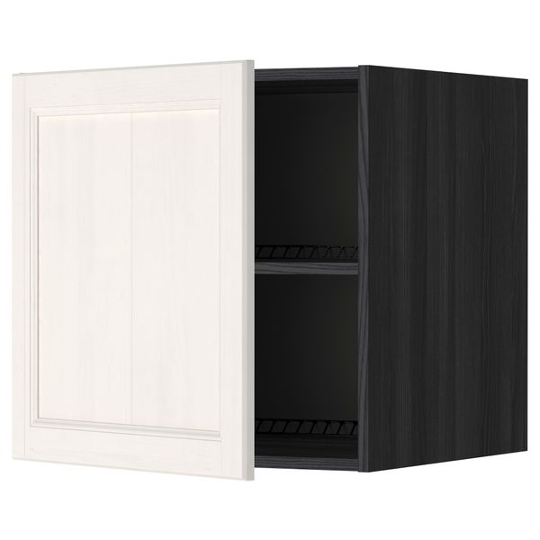 Верхний шкаф на холодильник, морозильник МЕТОД, черный, Лаксарби белый - схема-чертеж с размерами