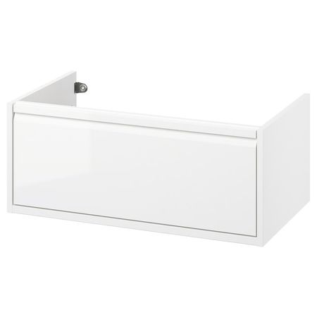 ÄNGSJÖN Шкаф для раковины с ящиком - глянцевый белый 80x48x33 см