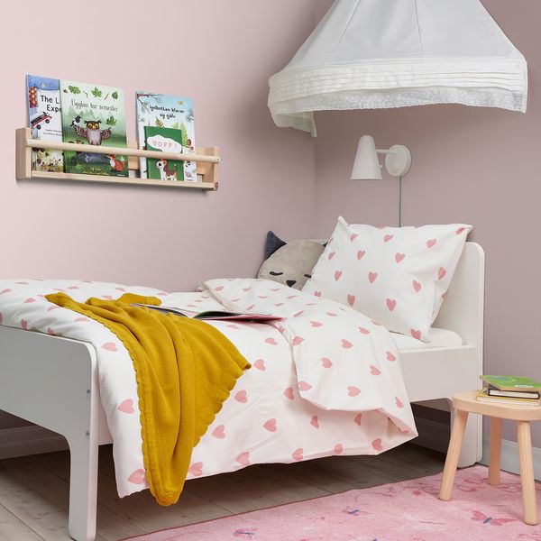 SLÄKT Раздвижная кровать с реечным дном - белый 80x200 см - фото 2