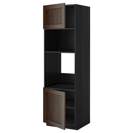 Высокий шкаф для духовки/СВЧ, 2 дверцы, полки IKEA МЕТОД 592.264.17