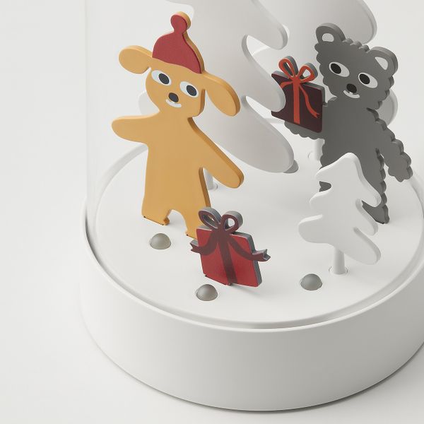 Светодиодное настольное украшение, мишка с подарком IKEA STRÅLA СТРОЛА 205.084.70 - фото 2