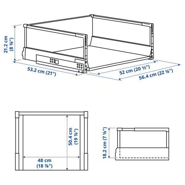 IKEA, дополнительный ракурс - схема-чертеж с размерами