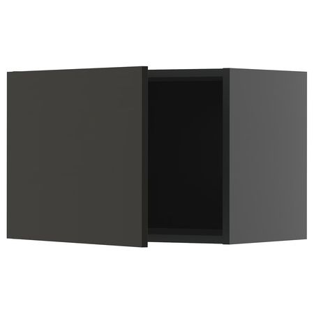 METOD Навесной шкаф - черно-серый/Nickebo матовый антрацит 60x40 см