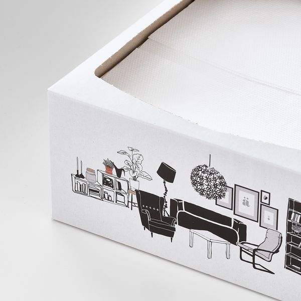 Салфетка бумажная, 16x32 см, белый IKEA FAMILJ ФАМИЛИ 903.665.37 - фото 3