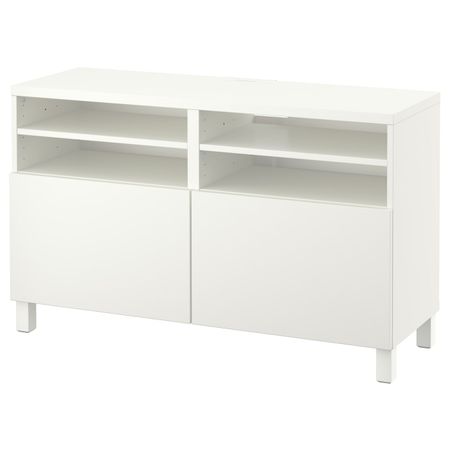 Тумба под ТВ, с дверцами, белый/Лаппвик/стуббарп белый 120x42x74 см IKEA BESTÅ БЕСТО 292.495.71