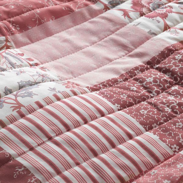 Покрывало, белый, розовый, 180x250 см IKEA ВОРРЮТА 603.819.21 - схема-чертеж с размерами