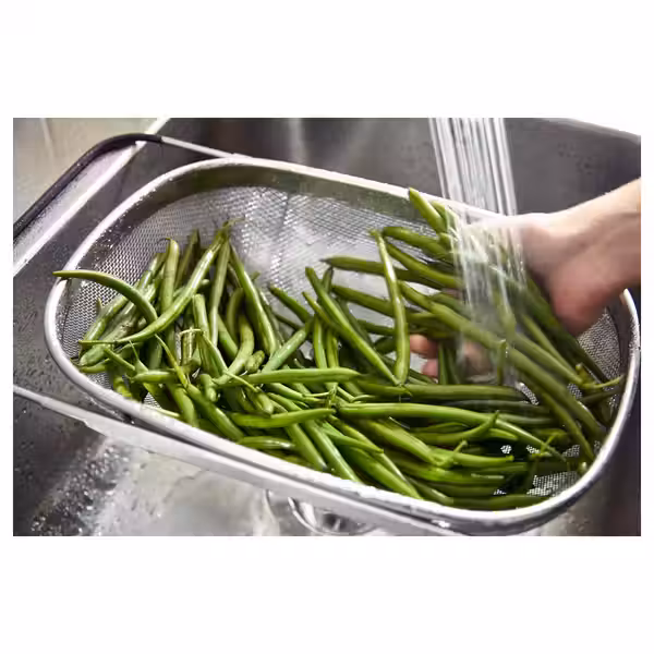 IDEALISK Дуршлаг - нержавеющ сталь/чёрный 34x23 см - схема-чертеж с размерами