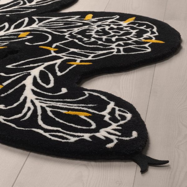 Ковер, короткий ворс, черный, разноцветный, 170x256 см IKEA ИКЕА АРТ-ИВЕНТ 2019 804.353.72 - фото 2