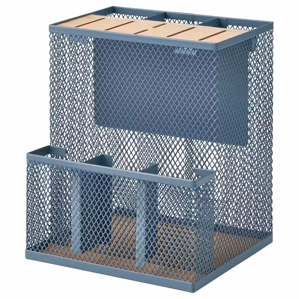 VIMPELFISK ВИМПЕЛФИСК Подставка для ножей - бамбук/серо-бирюзовый - фото 1