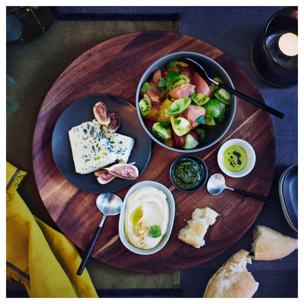 Сервировочные ложки, 5 шт. СИТТНИНГ, черный - схема-чертеж с размерами