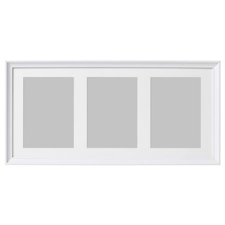 Рама для 3 картин КНОППЭНГ, белая морилка (50x23 см)