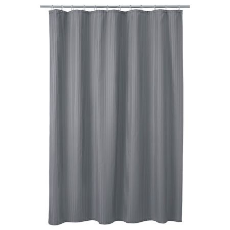 Штора для ванной, темно-серый/сатин полоска 180x200 см IKEA TOLFSEN ТОЛЬФСЕН 004.953.03