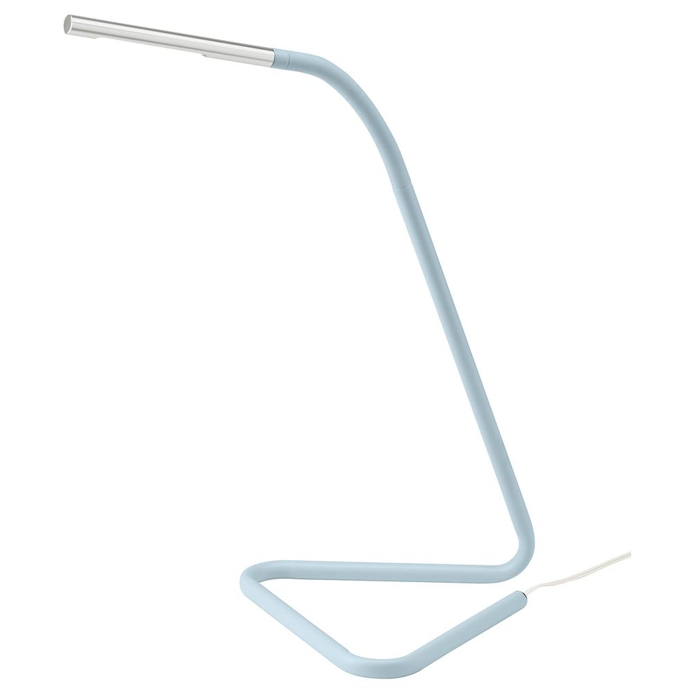 Рабочая лампа, светодиодная, голубой/серебристый IKEA HÅRTE ХОРТЕ 605.075.72 - фото 1