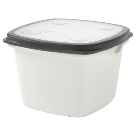 Контейнер ИКЕА/365+, белый, серый (17x17x12 см)