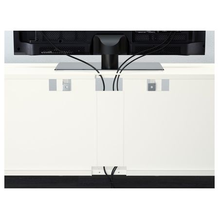 Шкаф для ТВ, комбинированный, стекляные дверцы, Ханвикен белый прозрачное стекло 240x40x230 см IKEA BESTÅ БЕСТО 292.820.61