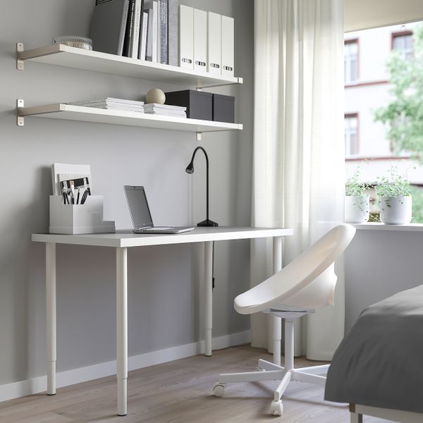 Стол, светло-серый, белый 120x60 см IKEA LINNMON ЛИННМОН / OLOV ОЛОВ 293.313.06 - схема-чертеж с размерами