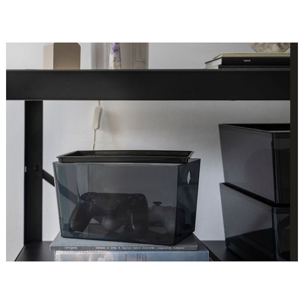 Контейнер с крышкой, прозрачный черный 18x26x15 см IKEA KUGGIS КУГГИС 505.140.35 - фото 7